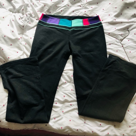 Vintage lululemon wide leg low waisted size 8 full length tights